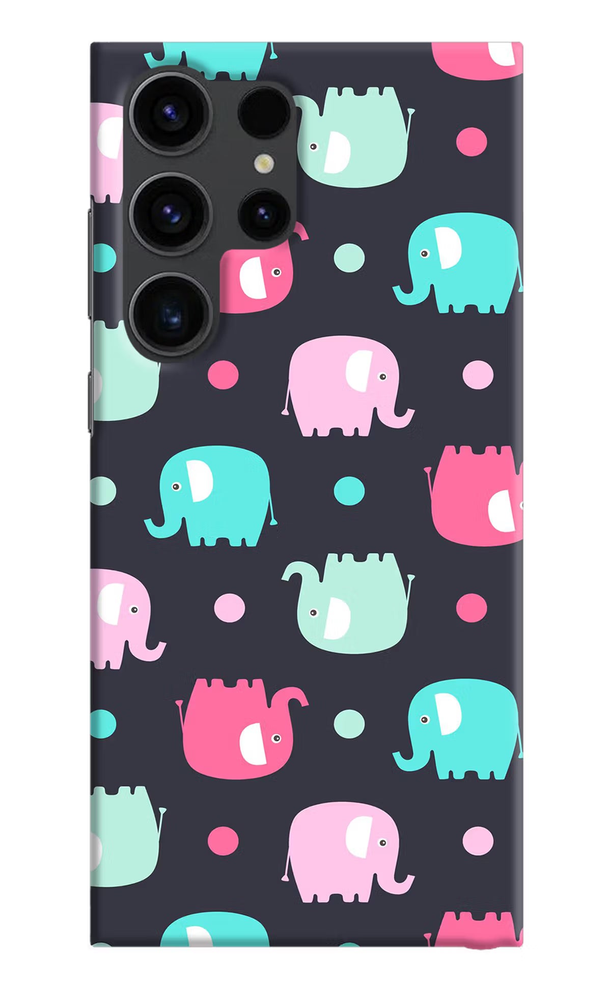 Elephants Samsung S23 Ultra Hard Case Back Cover by Casekaro