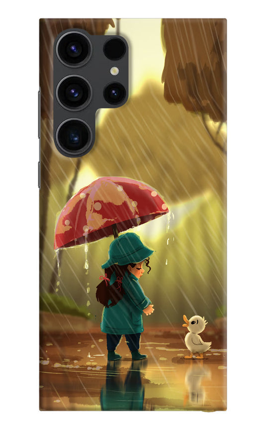 Rainy Day Samsung S23 Ultra Hard Case Back Cover by Casekaro