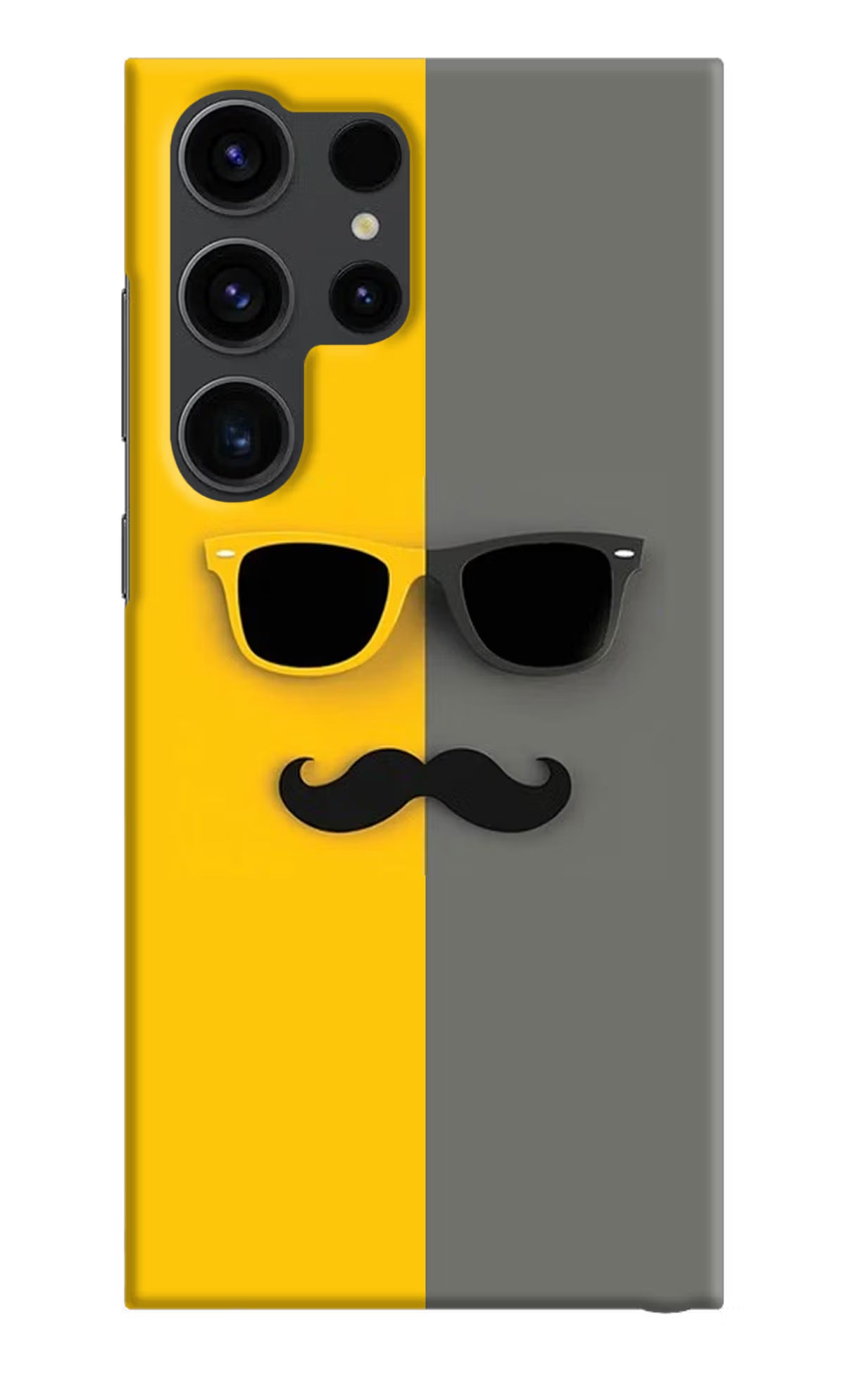 Sunglasses with Mustache Samsung S23 Ultra Hard Case Back Cover by Casekaro
