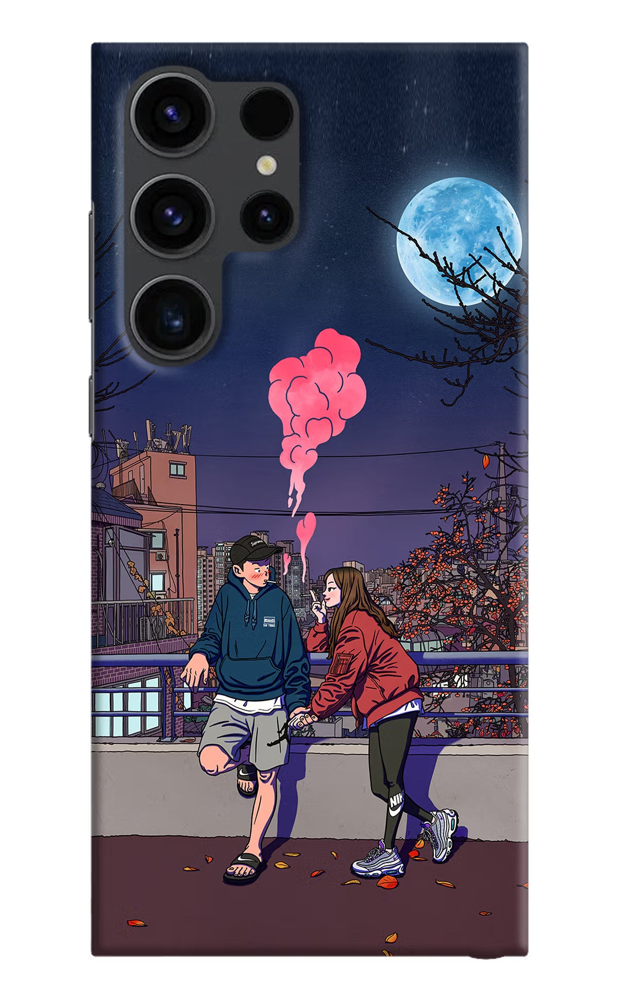Chilling Couple Samsung S23 Ultra Hard Case Back Cover by Casekaro