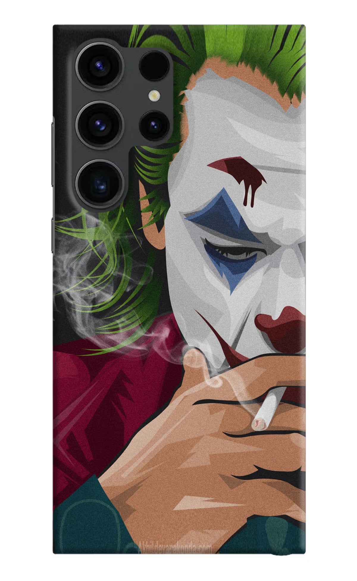 Joker Smoking Samsung S23 Ultra Hard Case Back Cover by Casekaro