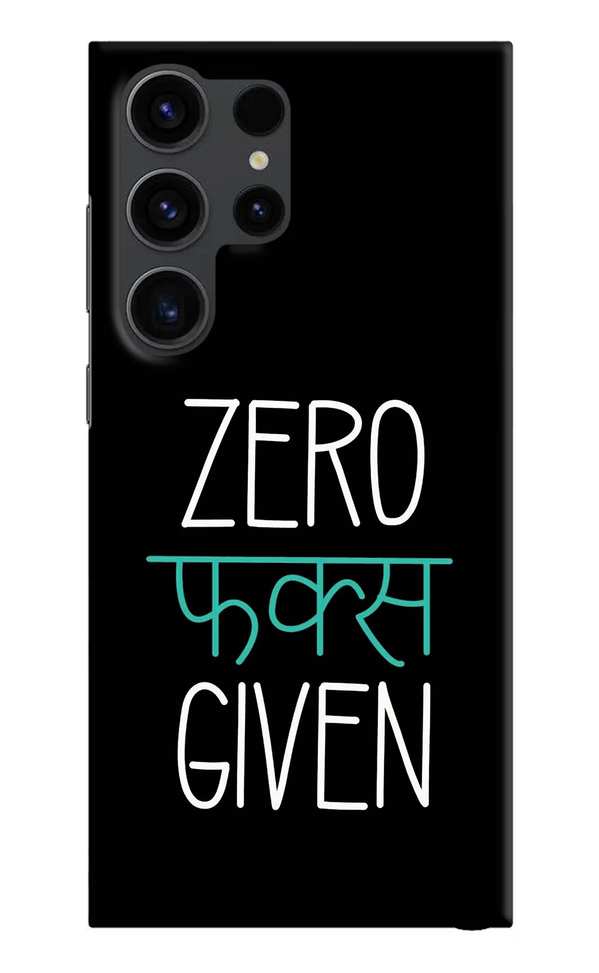 Zero Fucks Given Samsung S23 Ultra Hard Case Back Cover by Casekaro