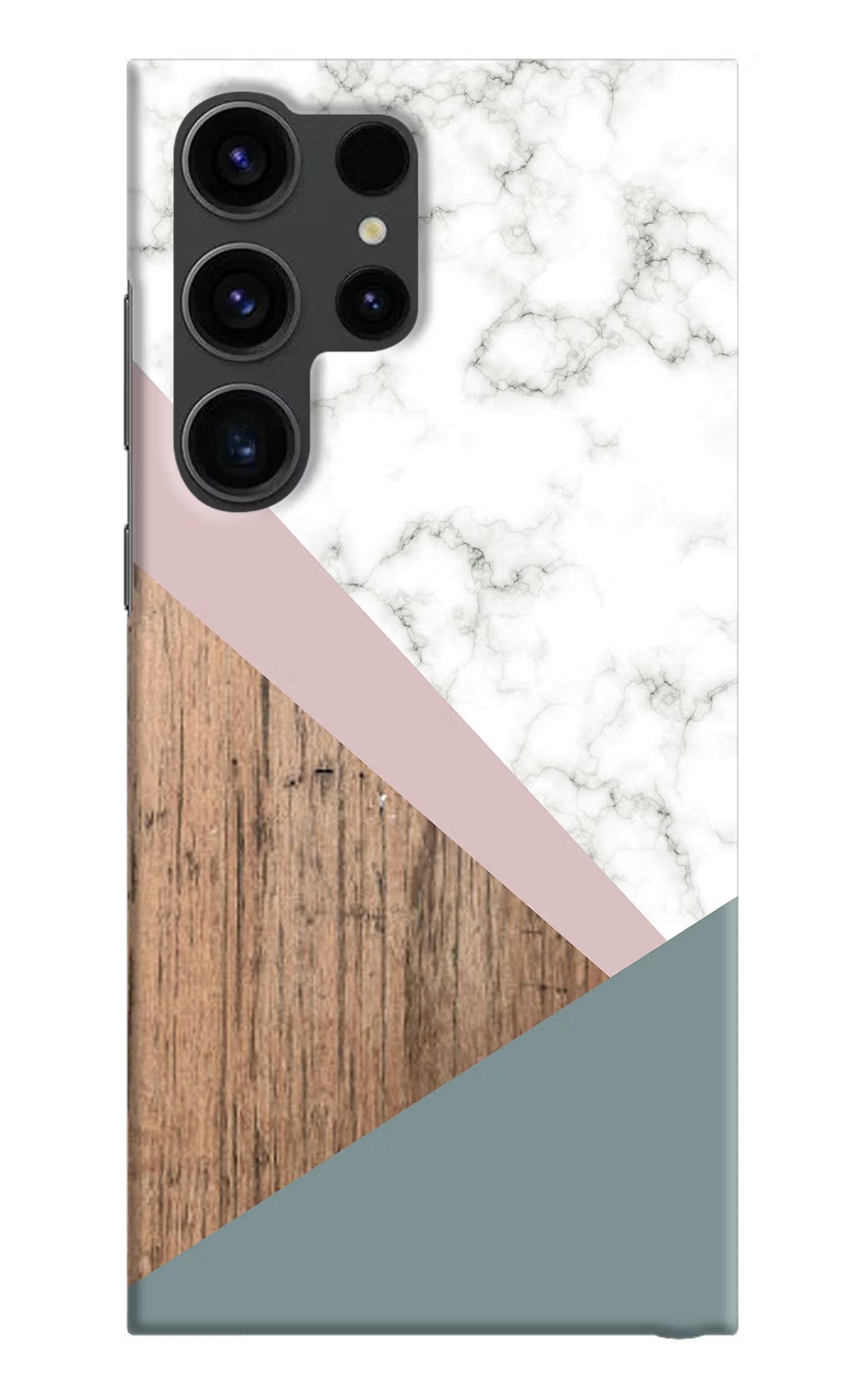 Marble wood Abstract Samsung S23 Ultra Hard Case Back Cover by Casekaro