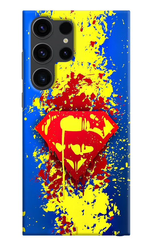 Superman logo Samsung S23 Ultra Hard Case Back Cover by Casekaro