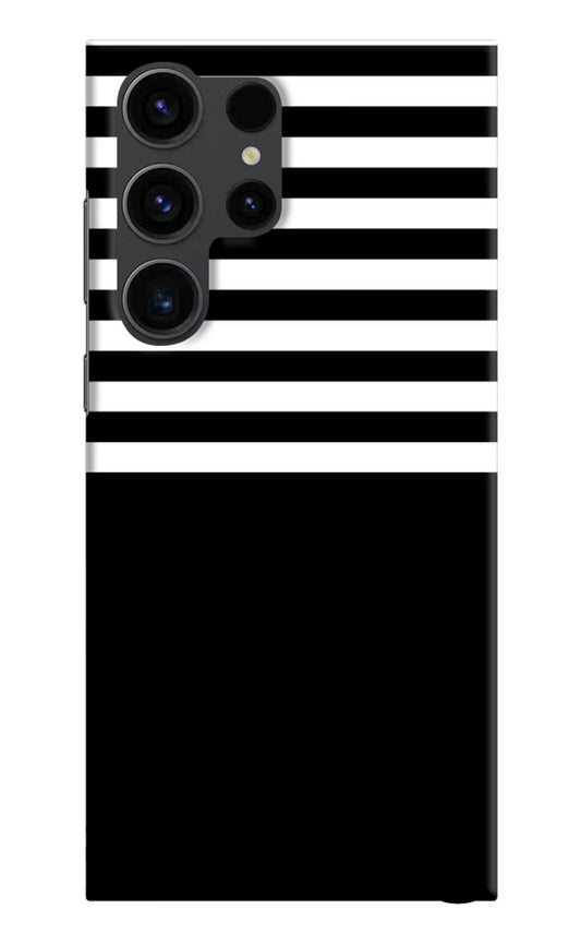 Black and White Print Samsung S23 Ultra Hard Case Back Cover by Casekaro