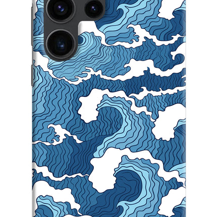 Blue Waves Samsung S23 Ultra Hard Case Back Cover by Casekaro