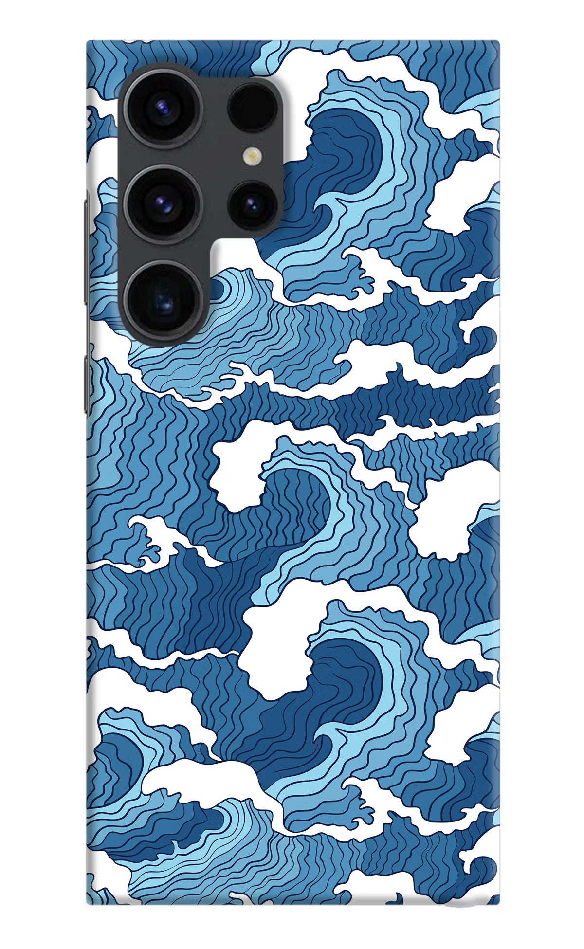 Blue Waves Samsung S23 Ultra Hard Case Back Cover by Casekaro