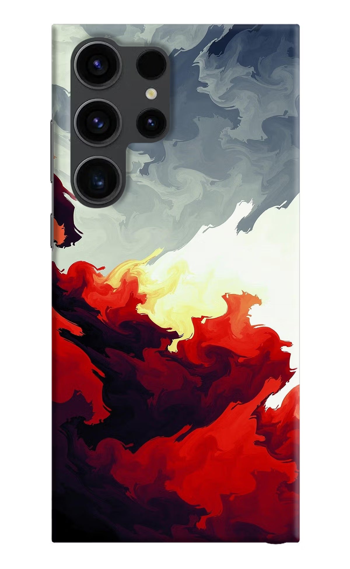 Fire Cloud Samsung S23 Ultra Hard Case Back Cover by Casekaro
