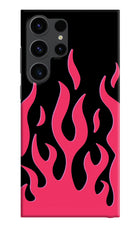 Fire Flames Samsung S23 Ultra Hard Case Back Cover by Casekaro