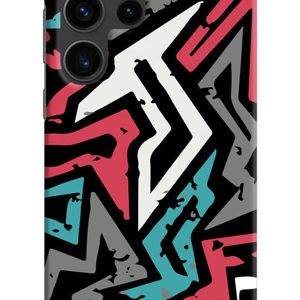 Geometric Graffiti Samsung S23 Ultra Hard Case Back Cover by Casekaro