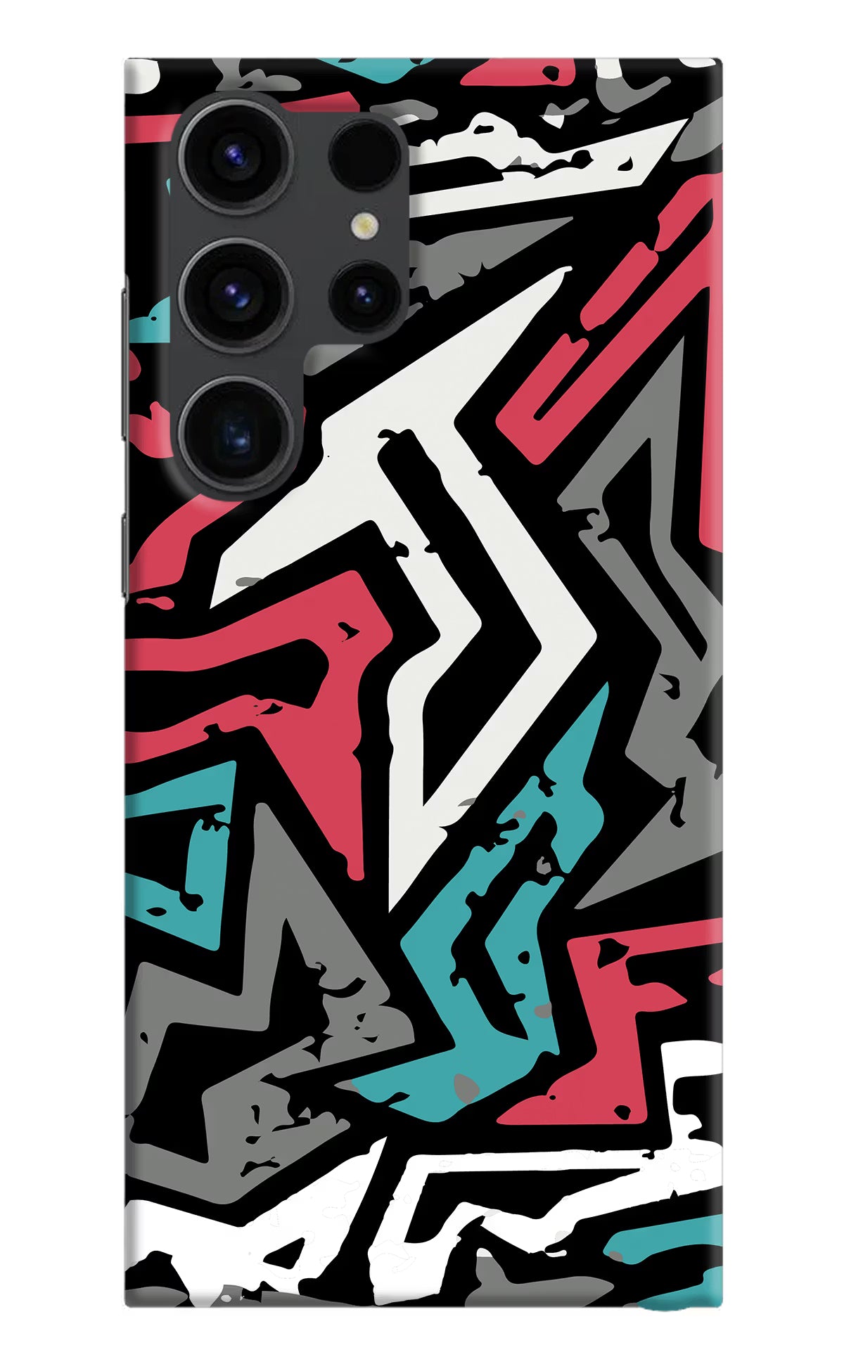 Geometric Graffiti Samsung S23 Ultra Hard Case Back Cover by Casekaro