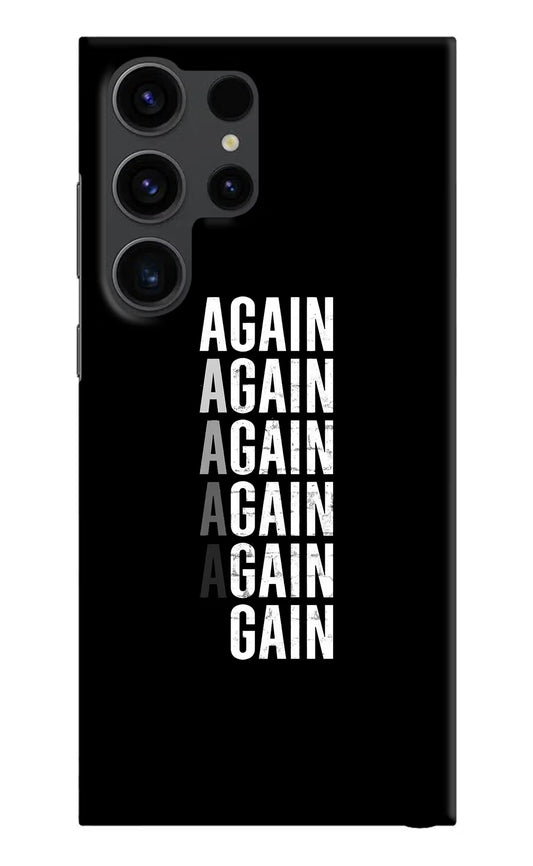 Again Again Gain Samsung S23 Ultra Hard Case Back Cover by Casekaro