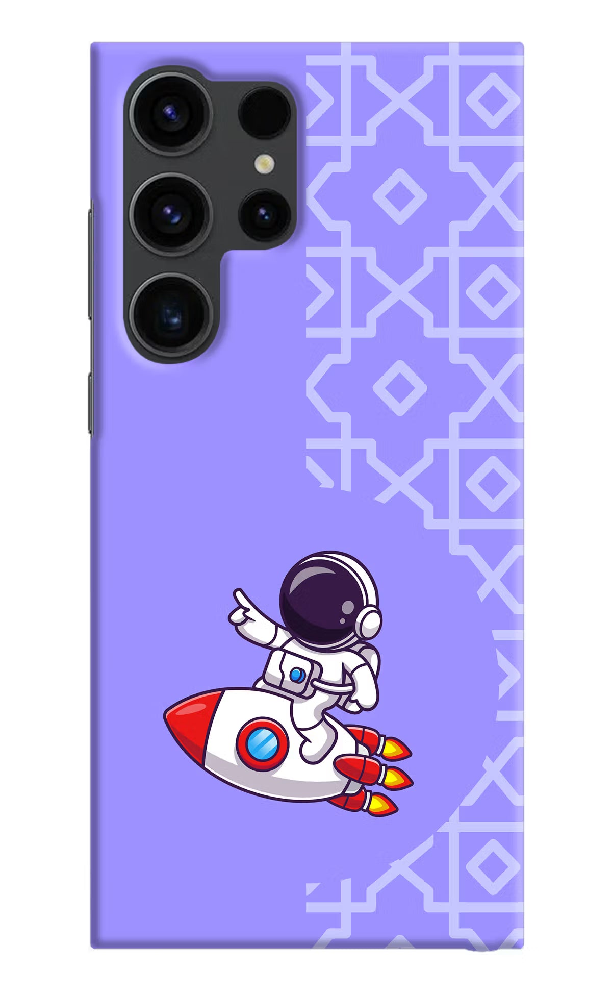 Cute Astronaut Samsung S23 Ultra Hard Case Back Cover by Casekaro