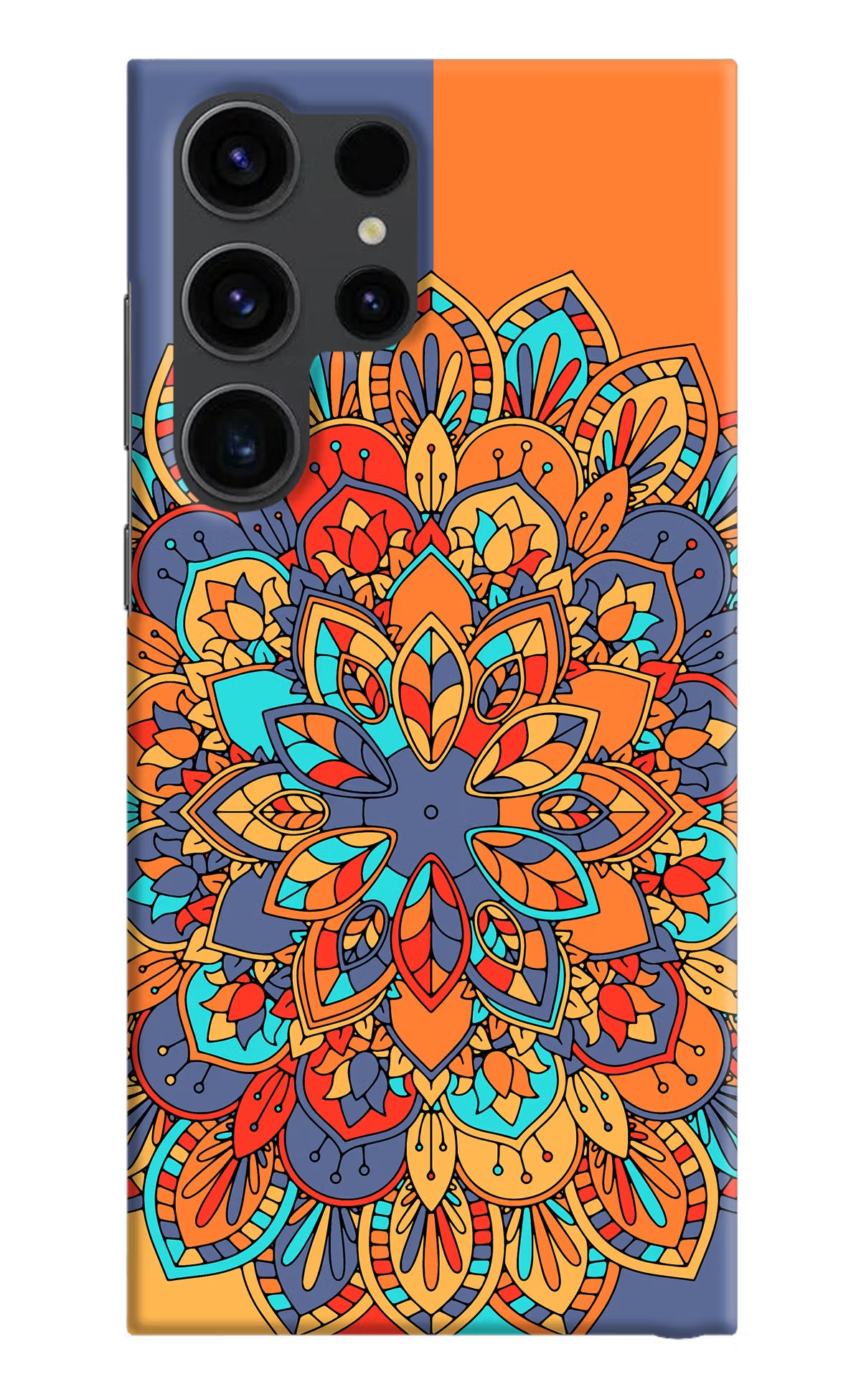 Color Mandala Samsung S23 Ultra Hard Case Back Cover by Casekaro