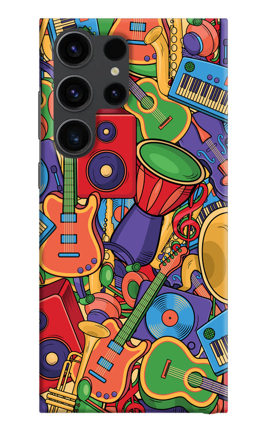 Music Instrument Doodle Samsung S23 Ultra Hard Case Back Cover by Casekaro