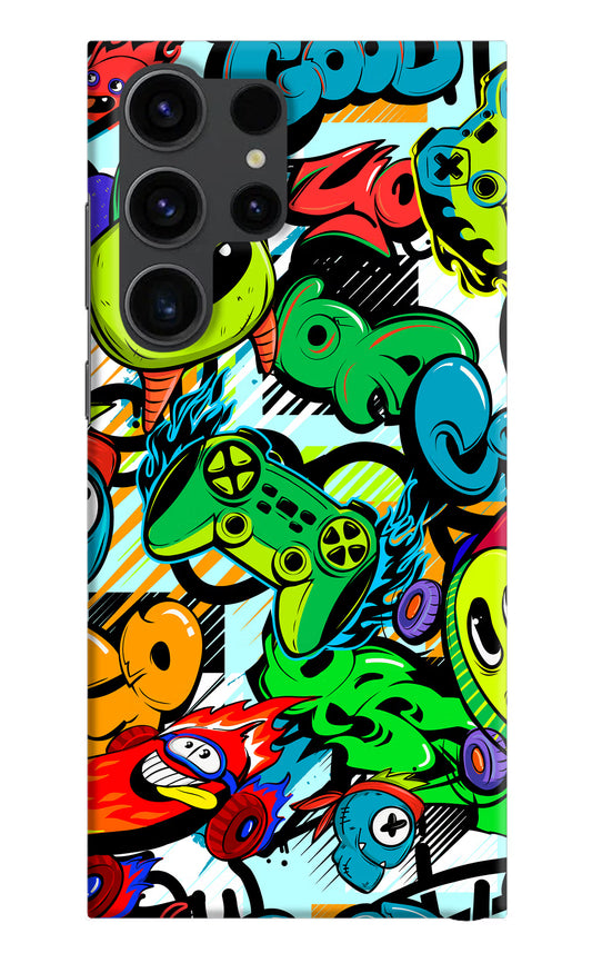 Game Doodle Samsung S23 Ultra Hard Case Back Cover by Casekaro