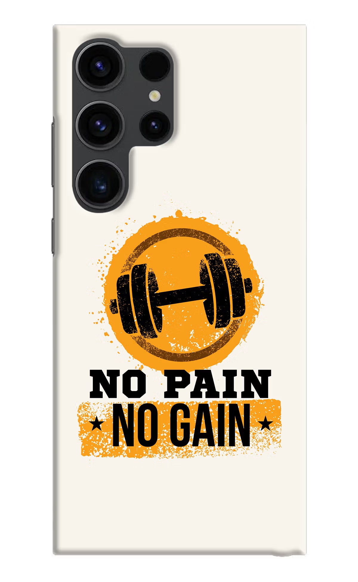 No Pain No Gain Samsung S23 Ultra Hard Case Back Cover by Casekaro