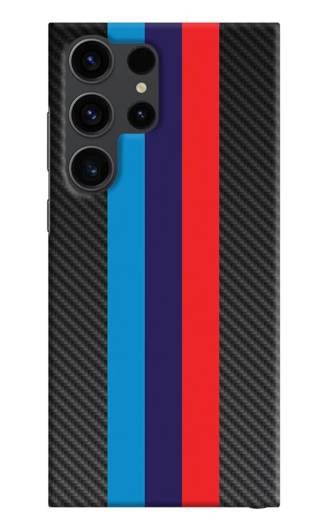BMW Stripes Pattern Samsung S23 Ultra Hard Case Back Cover by Casekaro