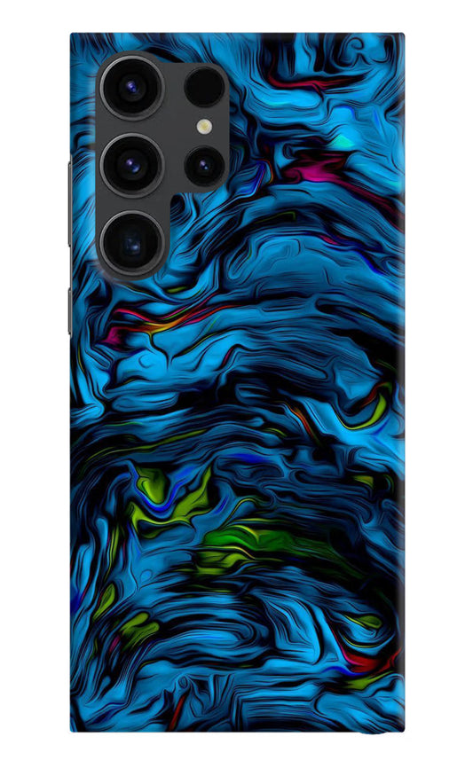Dark Blue Abstract Samsung S23 Ultra Hard Case Back Cover by Casekaro