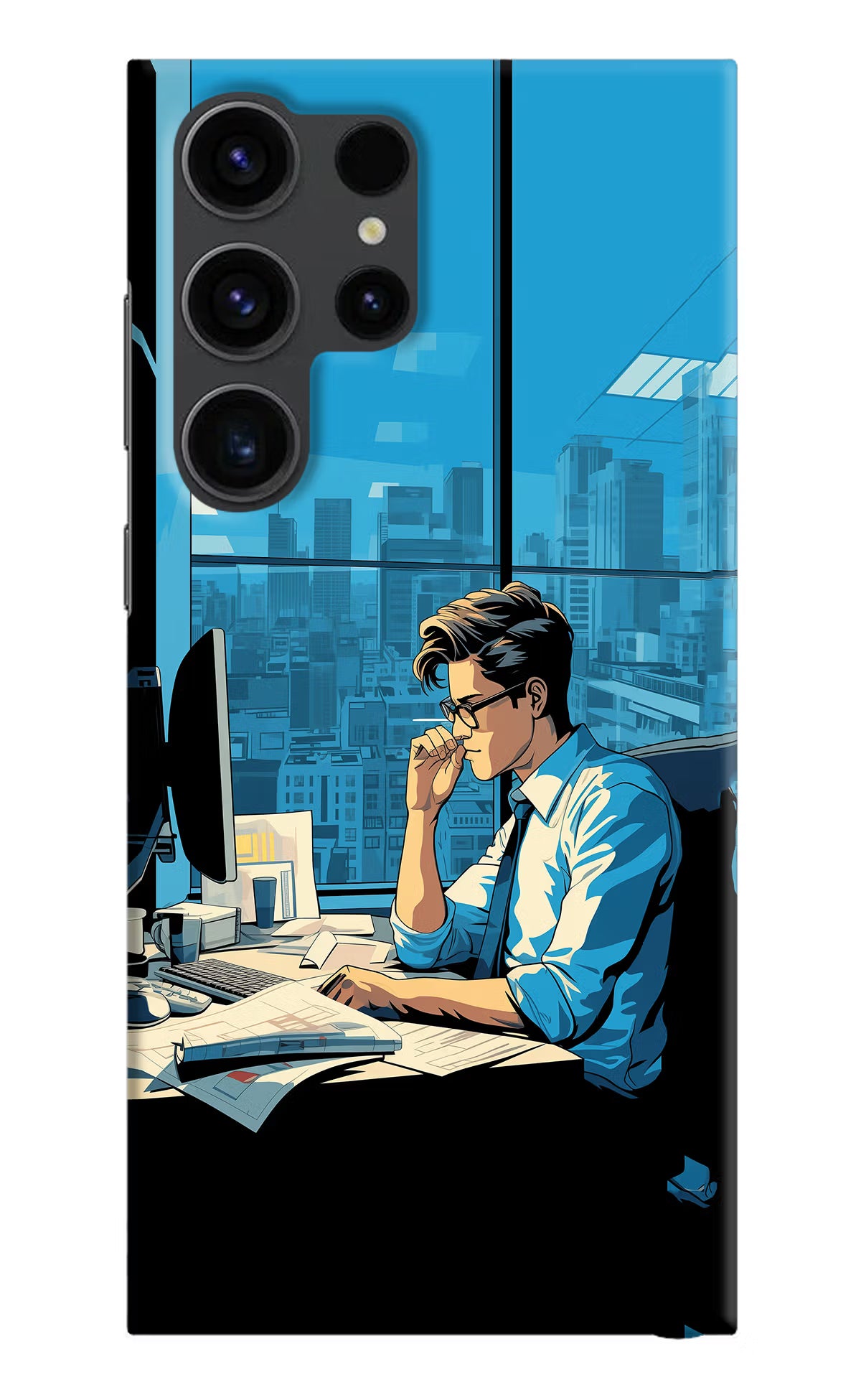 Focused Hustler (AI Generated) Samsung S23 Ultra Hard Case Back Cover by Casekaro