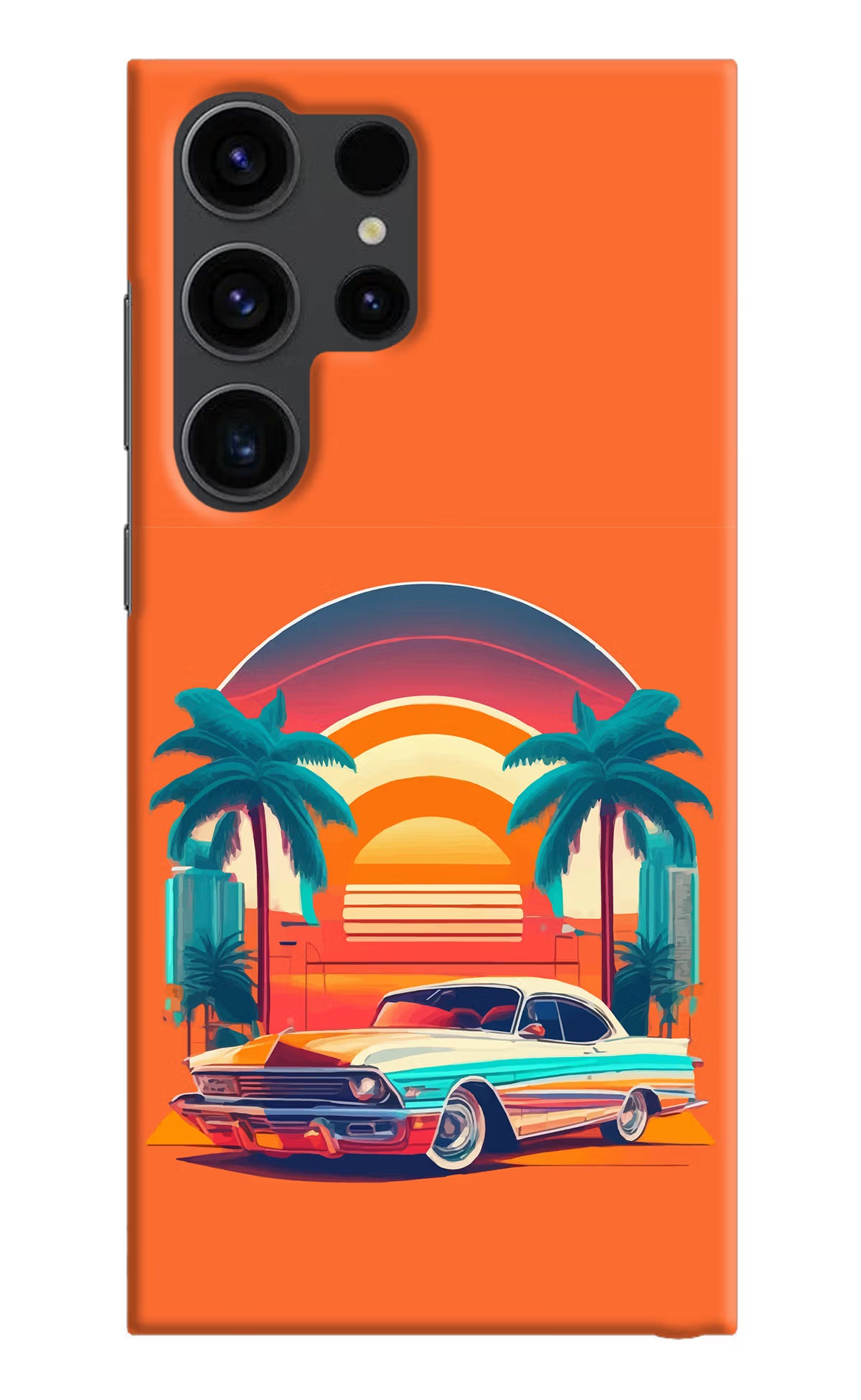 Palm Drive 80s Samsung S23 Ultra Hard Case Back Cover by Casekaro