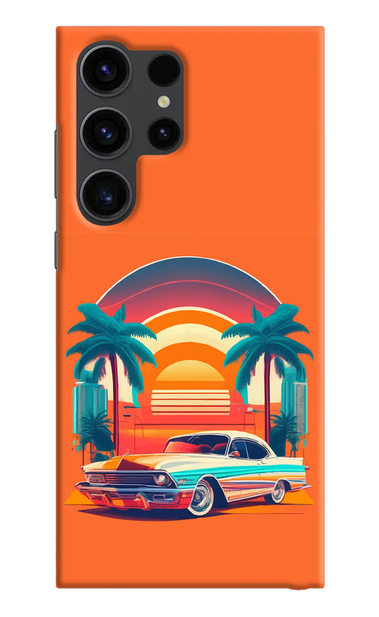 Palm Drive 80s Samsung S23 Ultra Hard Case Back Cover by Casekaro
