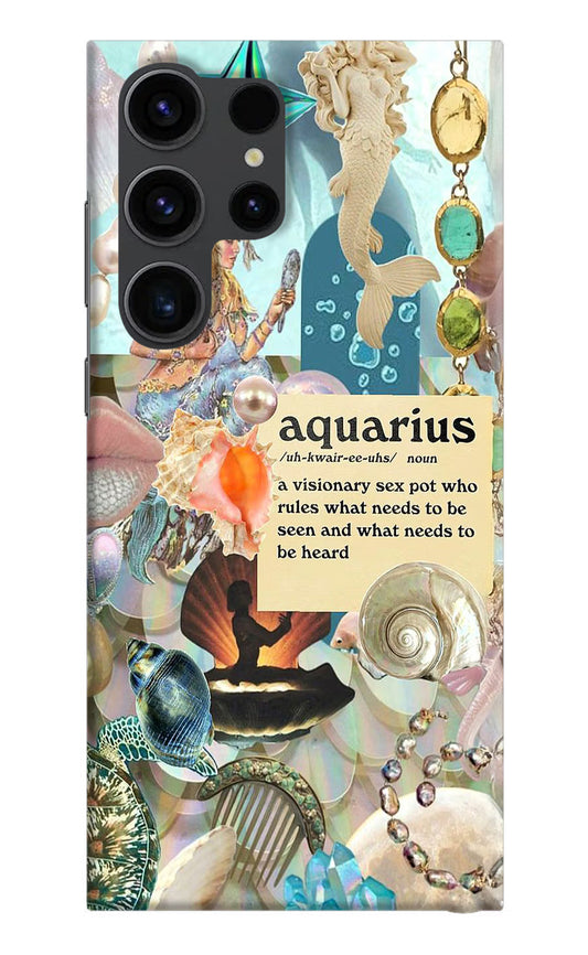 Aquarius Zodiac Samsung S23 Ultra Hard Case Back Cover by Casekaro