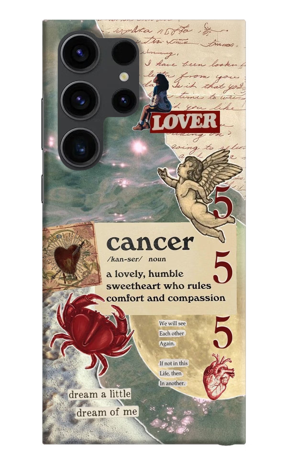Cancer Zodiac Samsung S23 Ultra Hard Case Back Cover by Casekaro