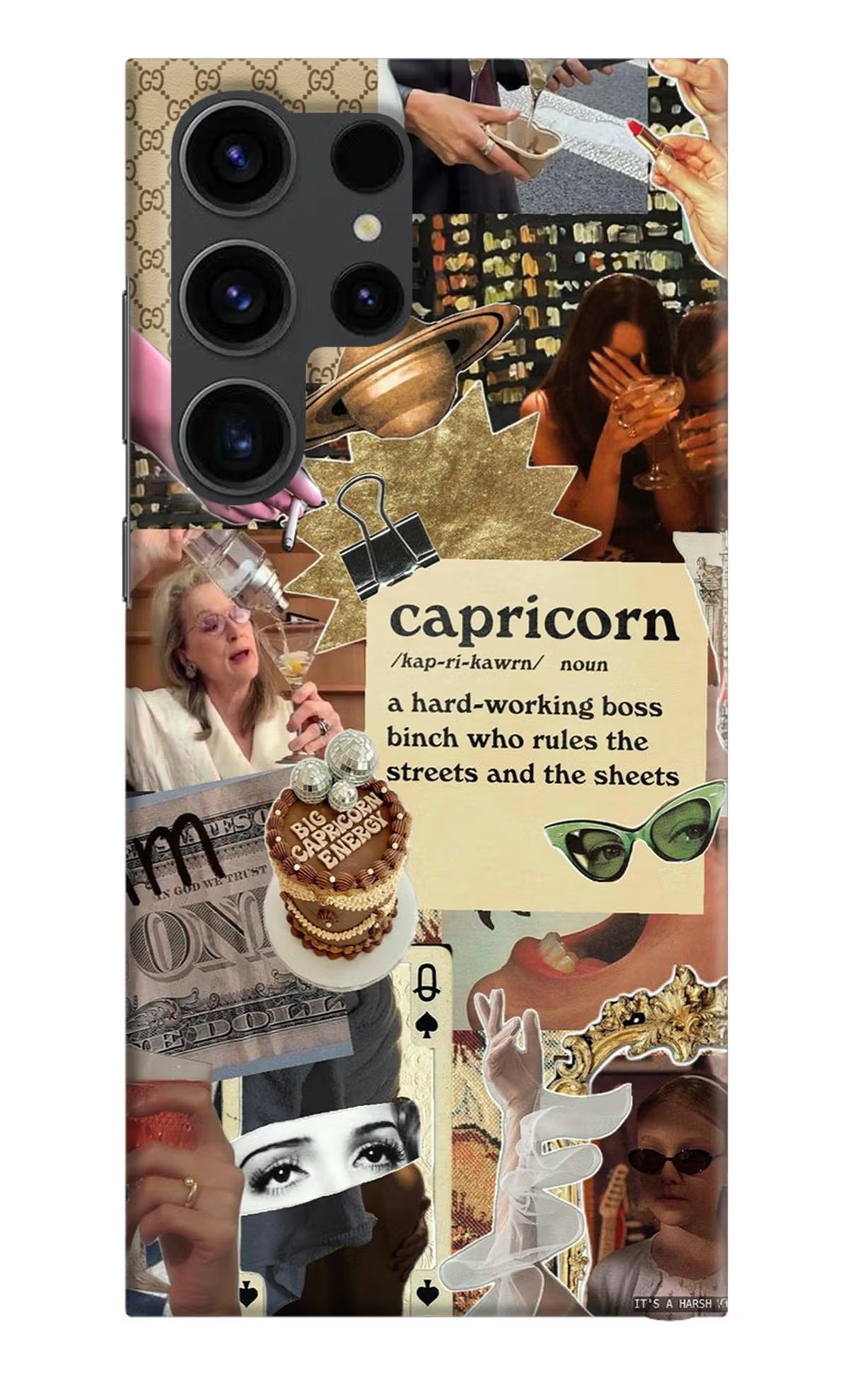 Capricorn Zodiac Samsung S23 Ultra Hard Case Back Cover by Casekaro