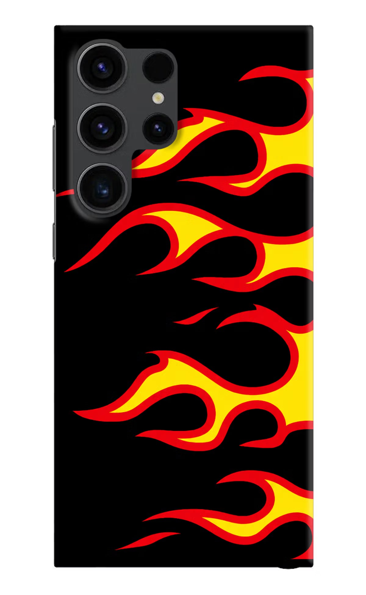 Side Sweep Flames Samsung S23 Ultra Hard Case Back Cover by Casekaro