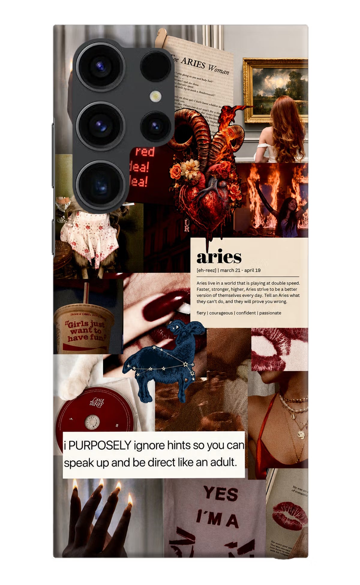 Zodiac Aries Samsung S23 Ultra Back Cover