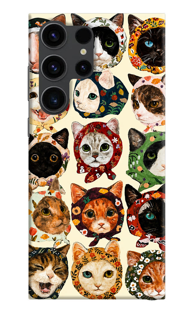 Cool Cat Samsung S23 Ultra Hard Case Back Cover by Casekaro