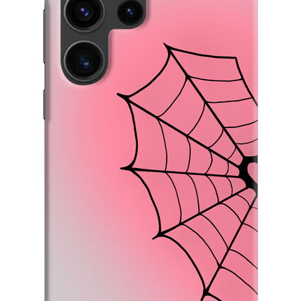 Pink Web Samsung S23 Ultra Hard Case Back Cover by Casekaro