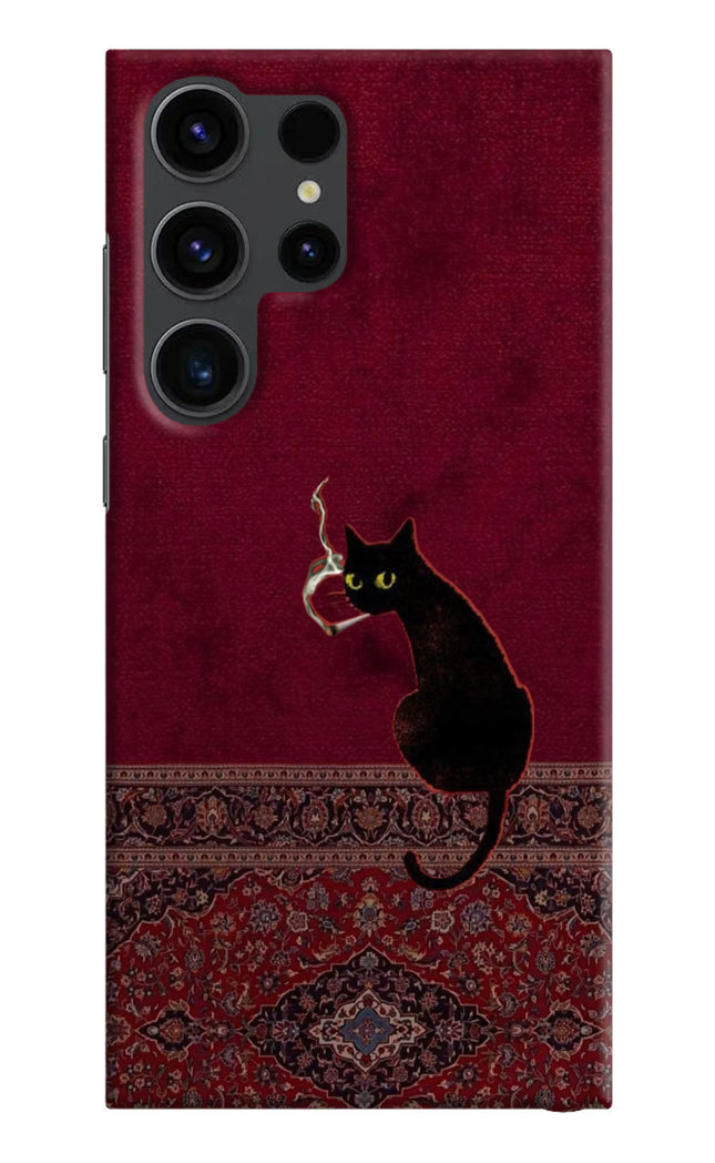Midnight Cat Samsung S23 Ultra Hard Case Back Cover by Casekaro