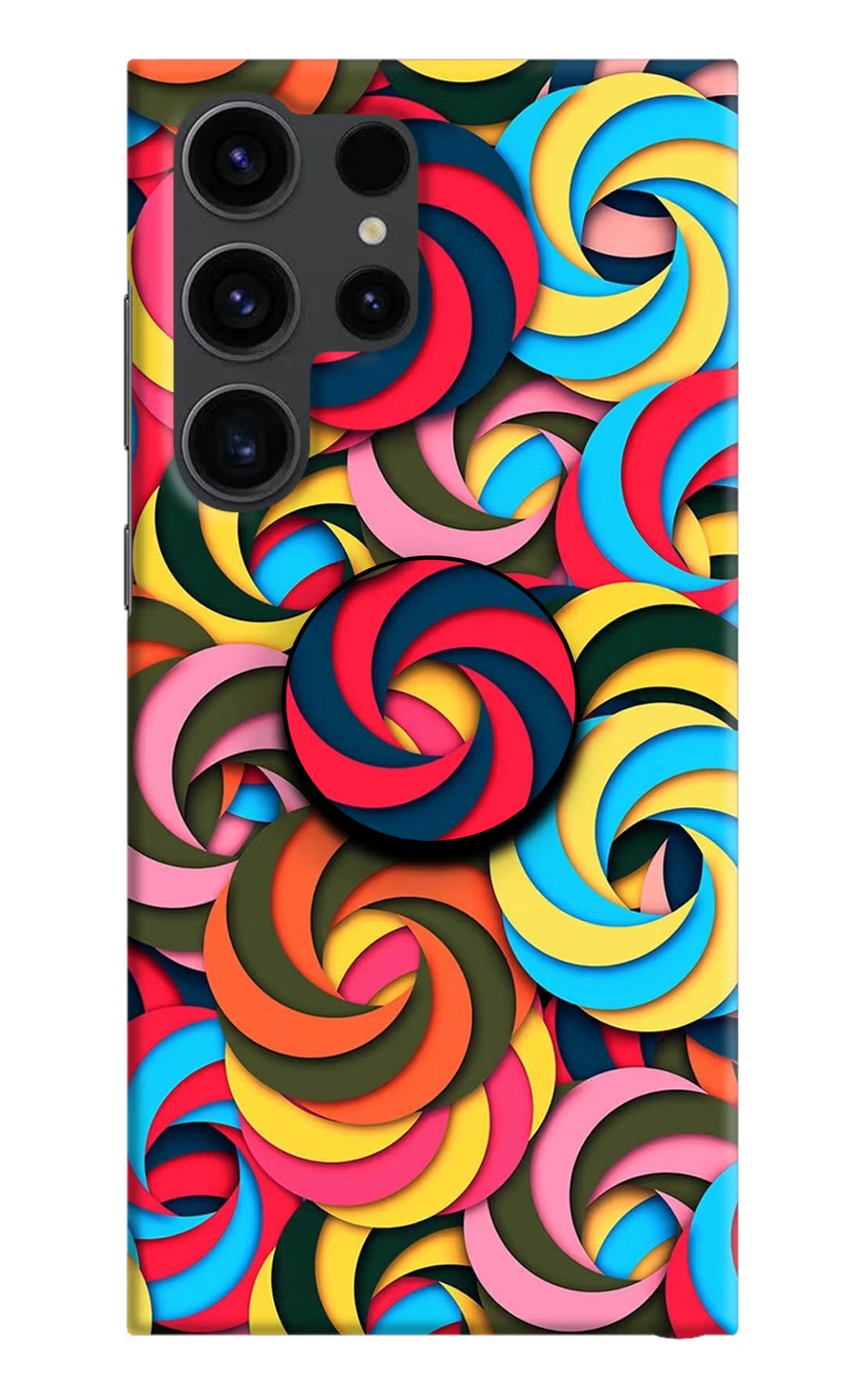 Spiral Pattern Samsung S23 Ultra Pop Case by Casekaro