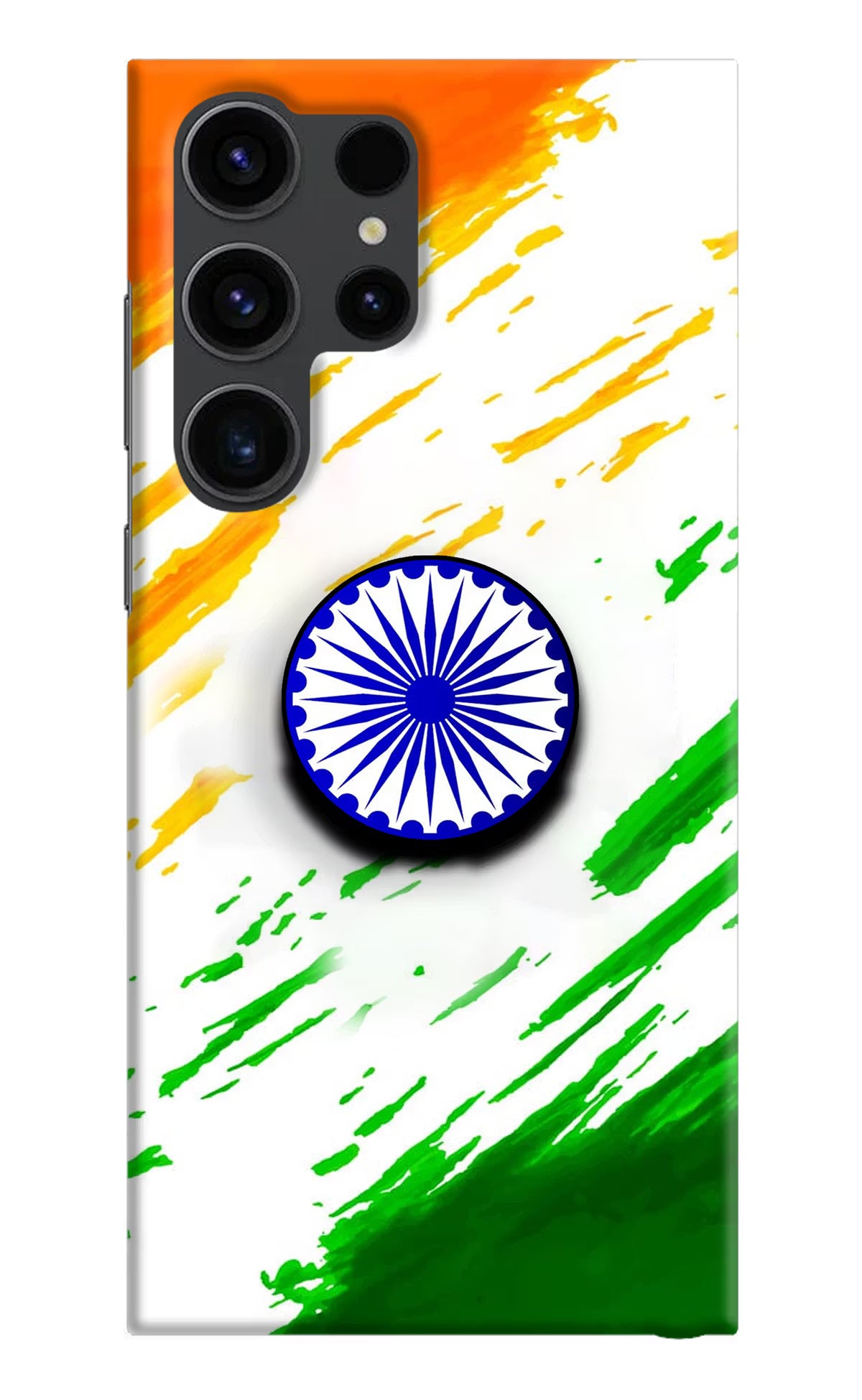 Indian Flag Ashoka Chakra Samsung S23 Ultra Pop Case by Casekaro