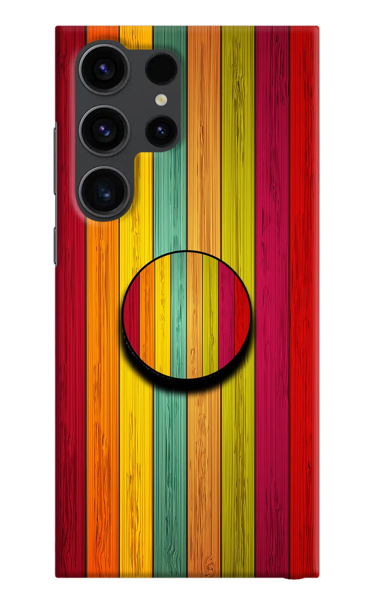 Multicolor Wooden Samsung S23 Ultra Pop Case by Casekaro