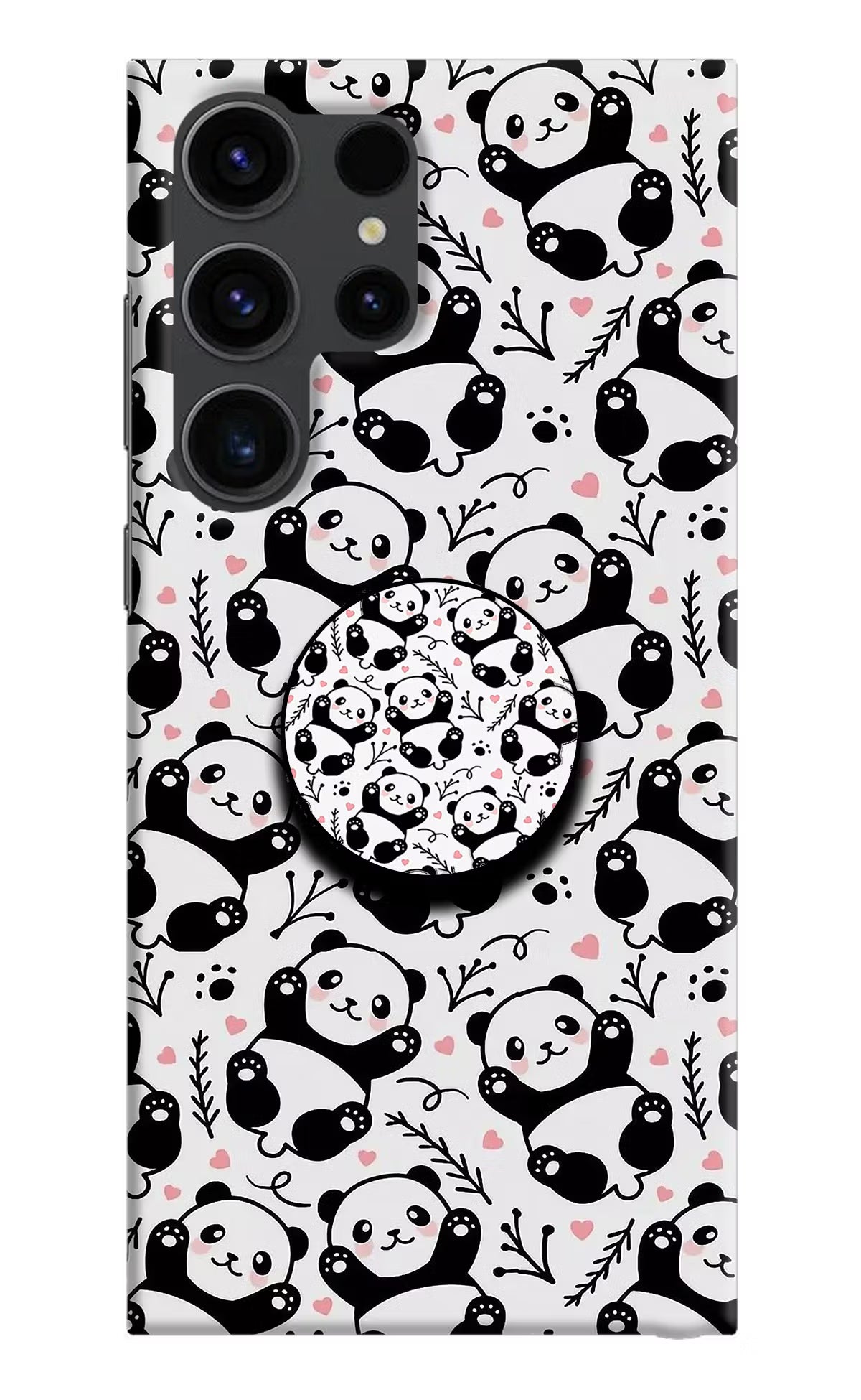 Cute Panda Samsung S23 Ultra Pop Case by Casekaro