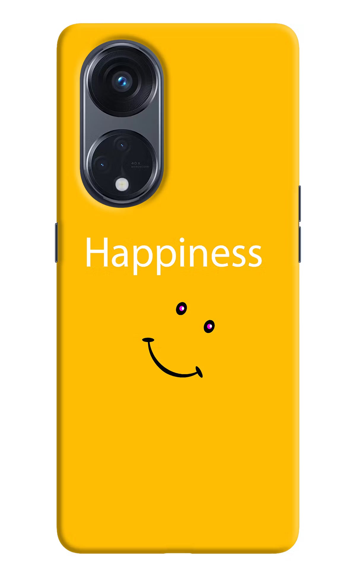 Happiness With Smiley Oppo Reno8 T 5G Hard Case Back Cover by Casekaro