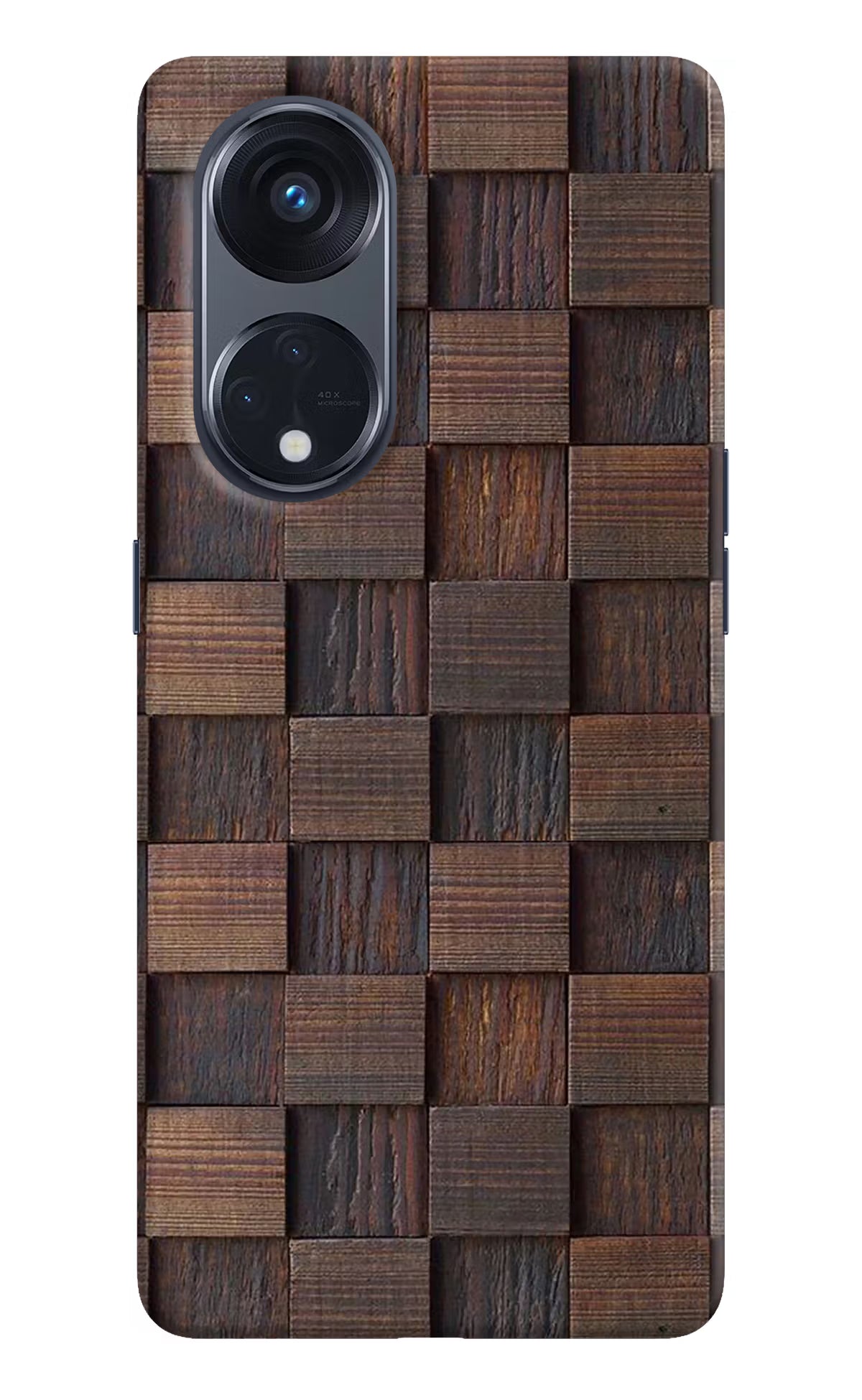 Wooden Cube Design Oppo Reno8 T 5G Hard Case Back Cover by Casekaro
