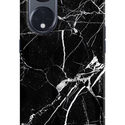Black Marble Pattern Oppo Reno8 T 5G Hard Case Back Cover by Casekaro
