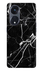 Black Marble Pattern Oppo Reno8 T 5G Hard Case Back Cover by Casekaro