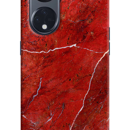 Red Marble Design Oppo Reno8 T 5G Hard Case Back Cover by Casekaro