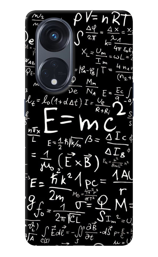 Physics Albert Einstein Formula Oppo Reno8 T 5G Back Cover