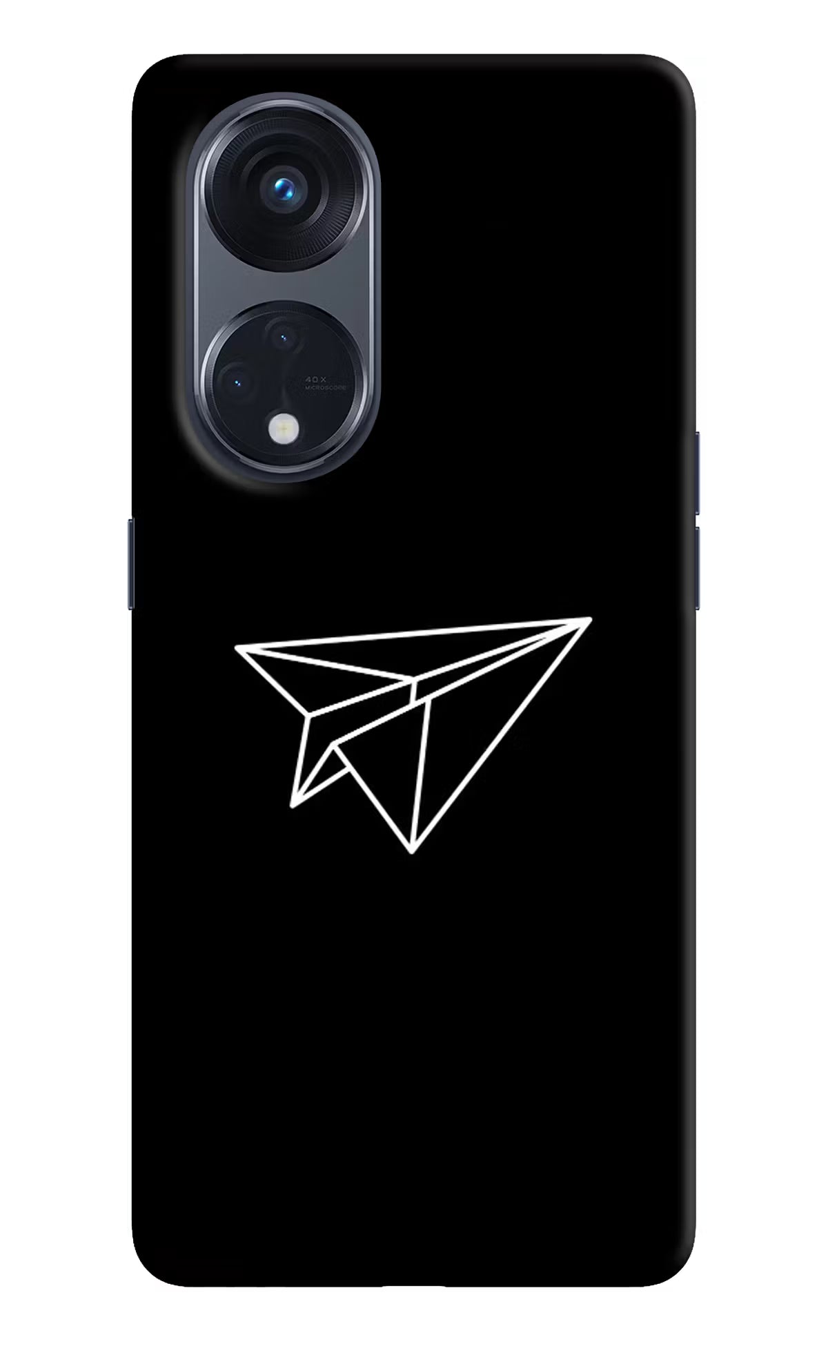 Paper Plane White Oppo Reno8 T 5G Hard Case Back Cover by Casekaro