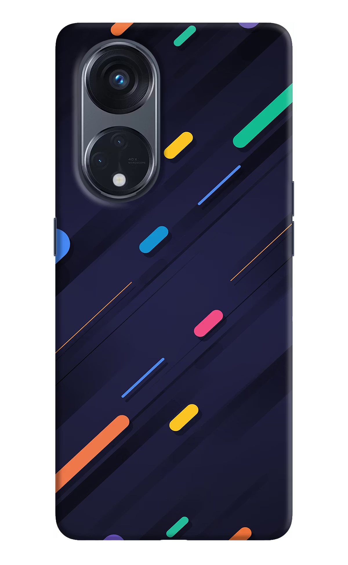 Abstract Design Oppo Reno8 T 5G Hard Case Back Cover by Casekaro