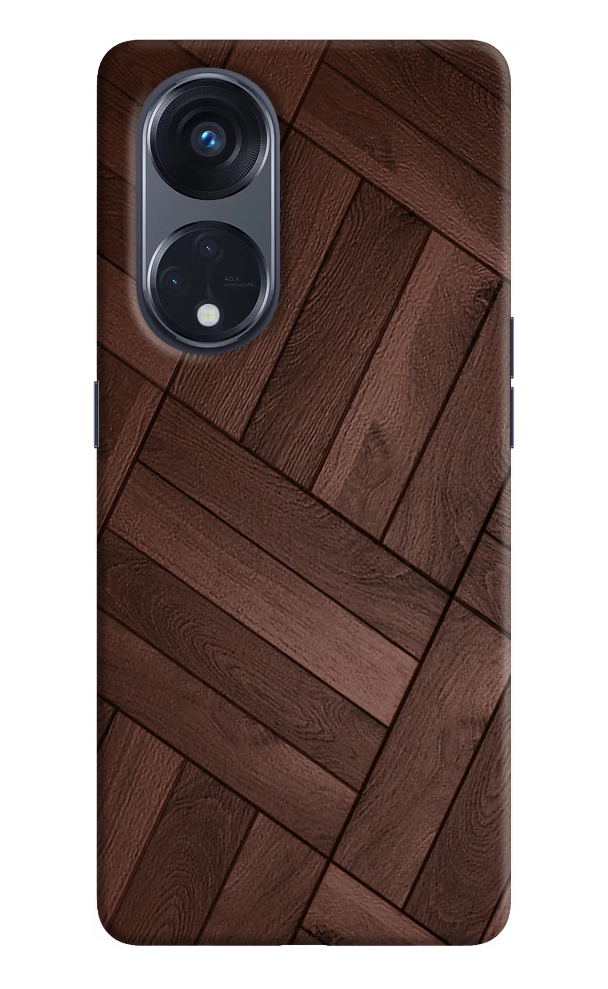 Wooden Texture Design Oppo Reno8 T 5G Hard Case Back Cover by Casekaro