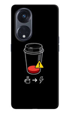 Coffee Oppo Reno8 T 5G Hard Case Back Cover by Casekaro