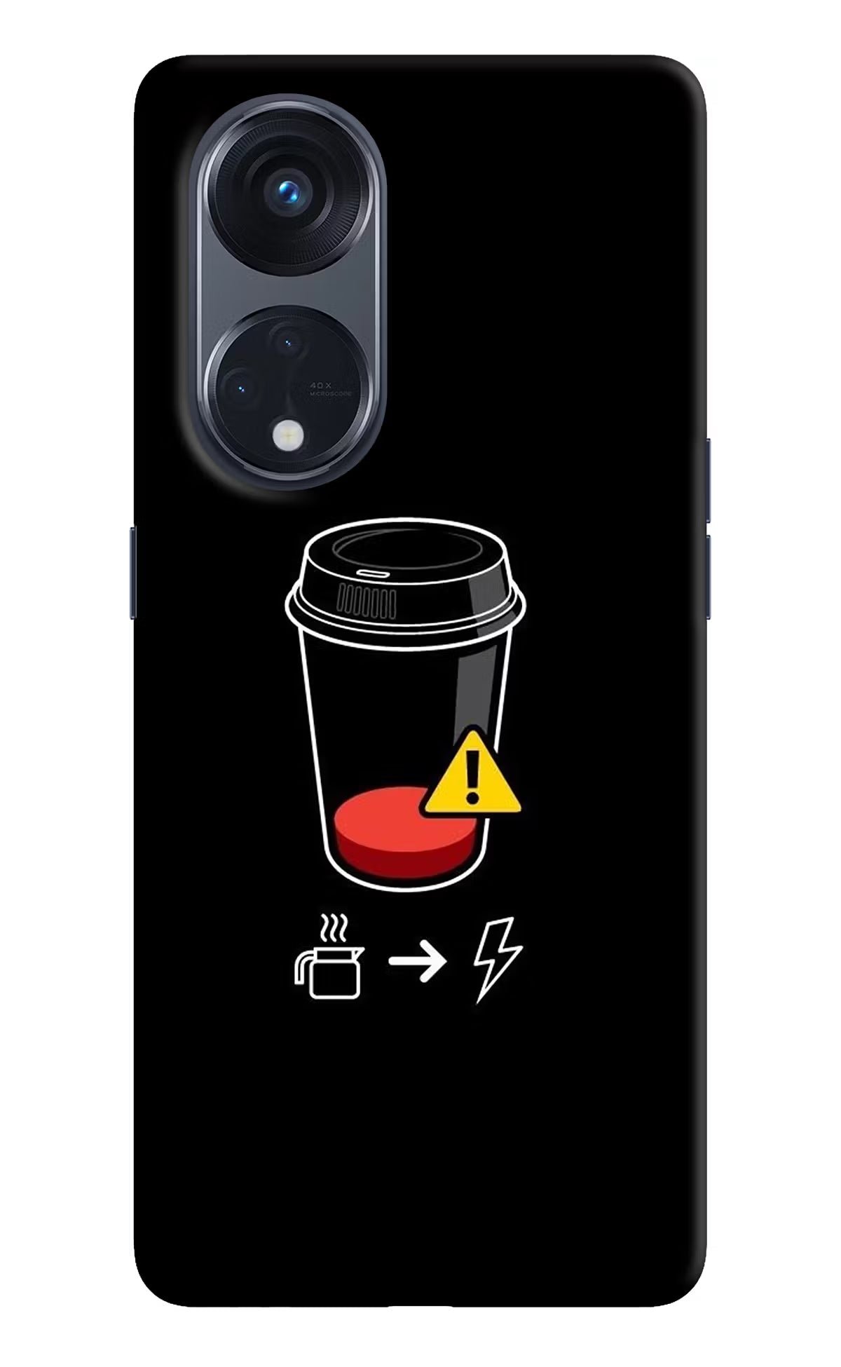 Coffee Oppo Reno8 T 5G Hard Case Back Cover by Casekaro