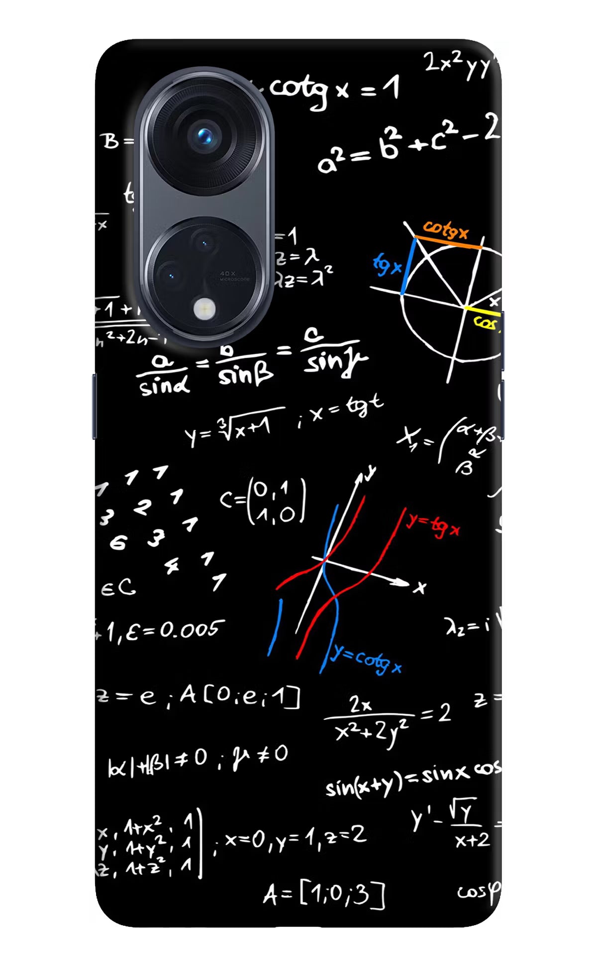 Mathematics Formula Oppo Reno8 T 5G Hard Case Back Cover by Casekaro